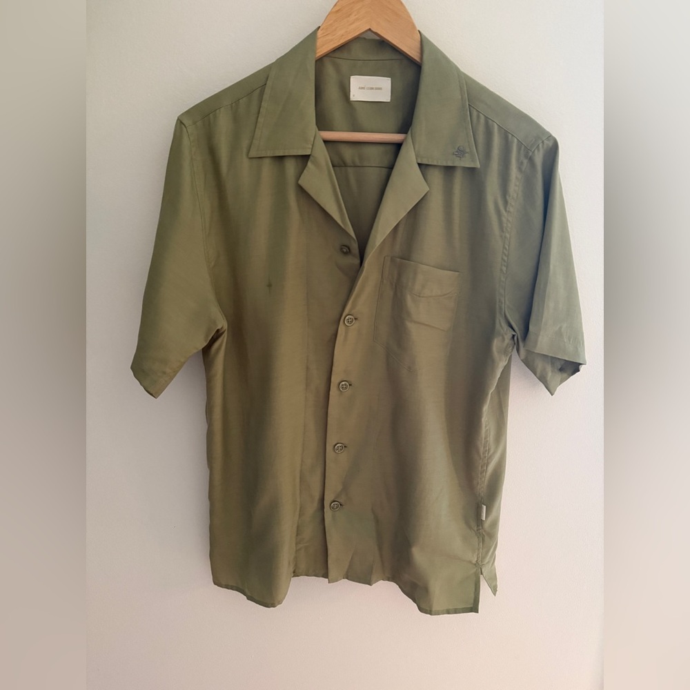 Aime Leon Dore Sage Green Button-Up Shirt size small